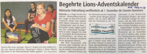 Begehrte Lions-Adventskalender